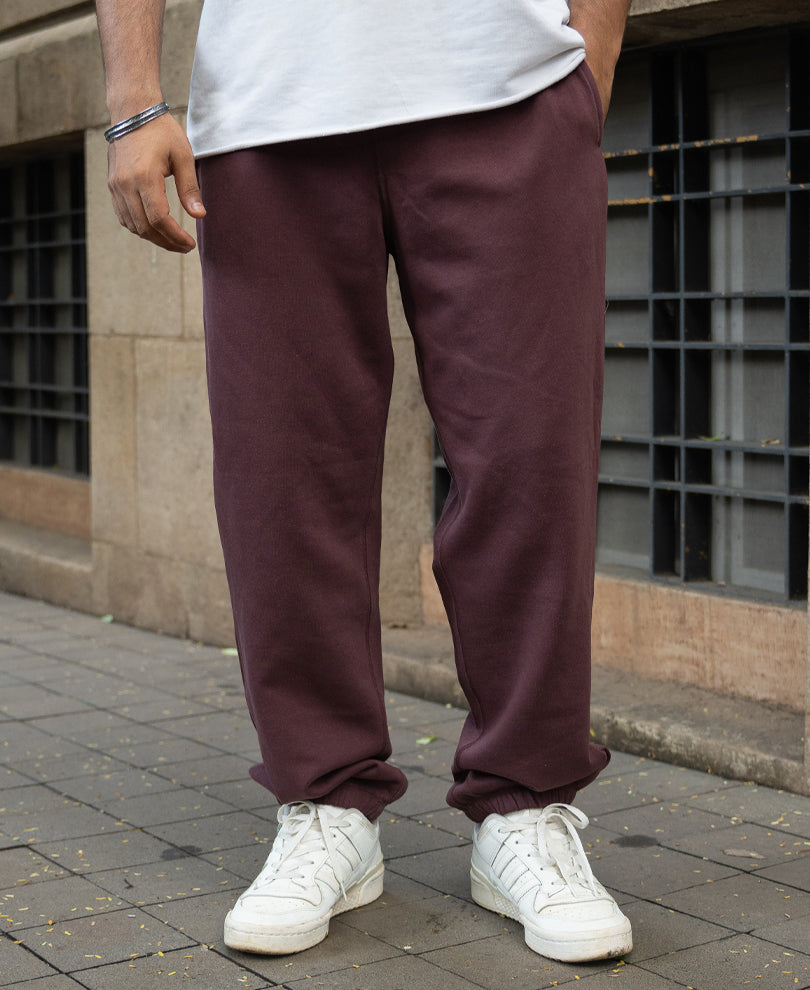 Brown Knit Joggers